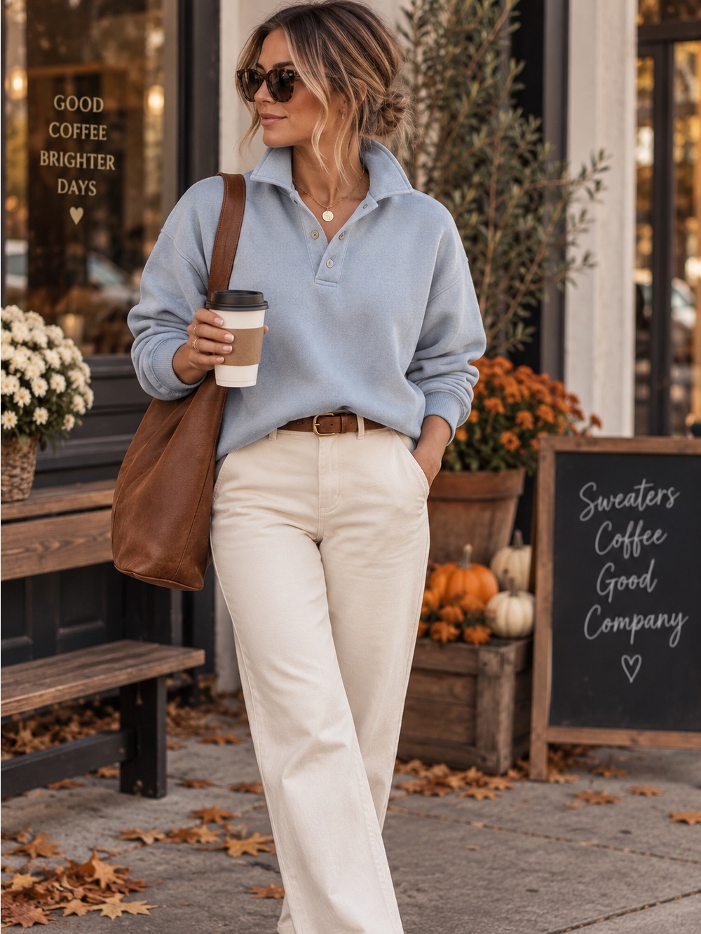 TNA Aritzia Boyfriend Sweater XS Blue Cotton Blend Oversized Crewneck